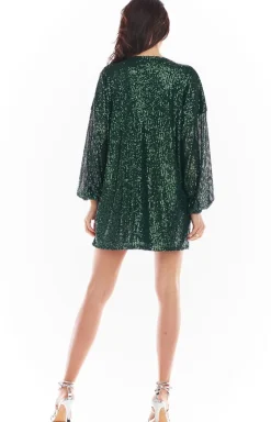 Awama Moda - A400 Sukienka oversize cekinowa