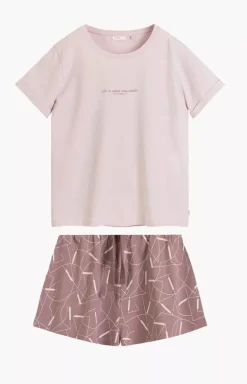 Damskie ATLANTIC Piżamy Damskie Krótkie|Bielizna Homewear - bawełniana piżaa daka NP-509-BEZJ_KA