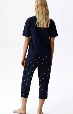Damskie ATLANTIC Bielizna Plus Size|Bielizna Homewear - bawełniana piżaa daka dwuczęściowa NP-511-GRA