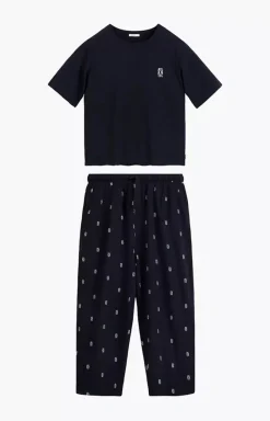 Damskie ATLANTIC Bielizna Plus Size|Bielizna Homewear - bawełniana piżaa daka dwuczęściowa NP-511-GRA