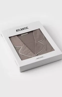 Damskie ATLANTIC Piżamy Damskie Krótkie|Bielizna Homewear - dwuczęściowa piżaa daka rozpinana NP-496-KANY