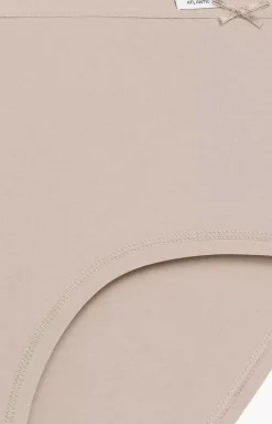 Damskie ATLANTIC Majtki Z Wysokim Stanem|Bielizna Plus Size - 3-pack figi damskie Classic 3CLP-004B-ECRC/BEZ/BEZC