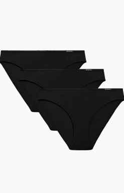 Atlantic 3-pack figi damskie sport czarne 3BLP-580
