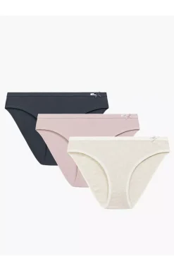 Damskie ATLANTIC Wielopaki Damskie|Figi Bawełniane - 3-pack figi damskie Sport 3CLP-002-GRF/ROS/BEZ