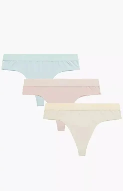 Atlantic 3-pack stringi damskie 3CLP-013-BEZ/WAN/NIEJ