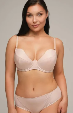 Ava Biustonosze Push-Up|Biustonosz Bez Ramiączek - figi daskie brazyiany beżowe AV 2202/B