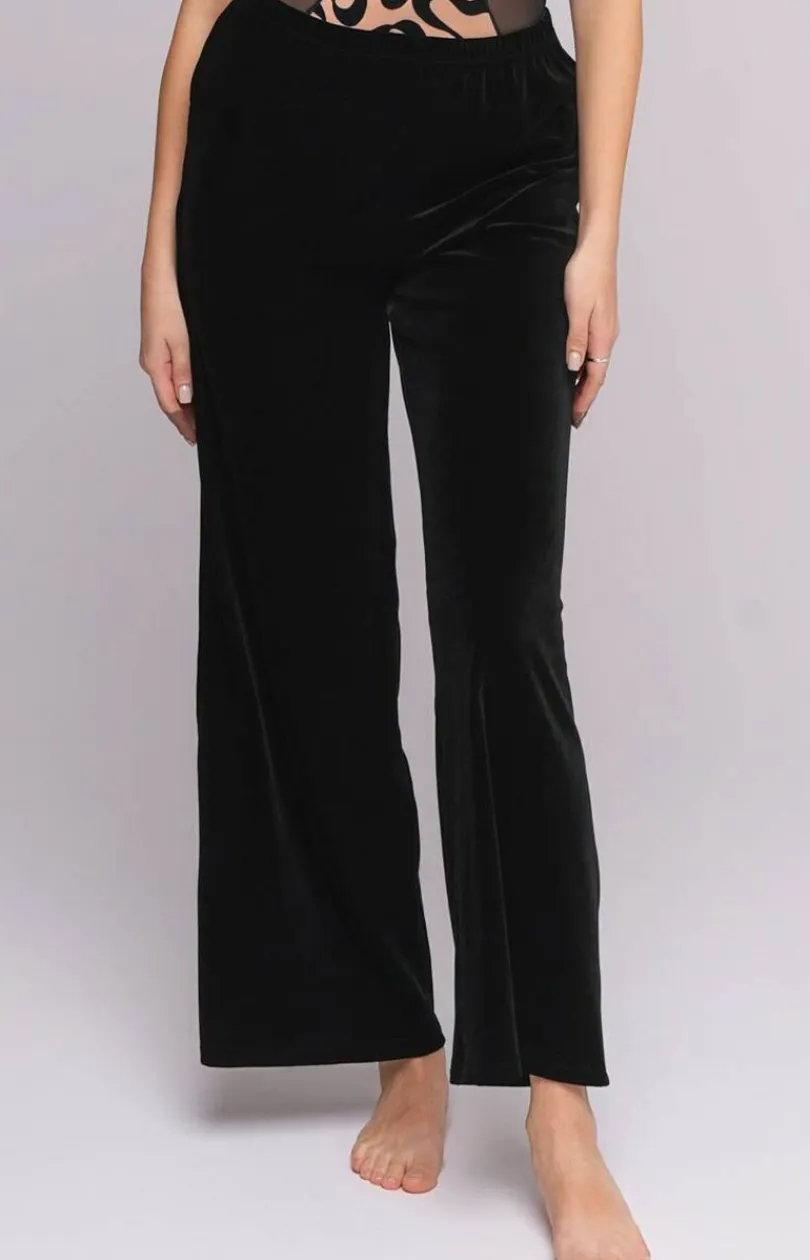 Ava Bielizna Homewear - podnie dakie weurowe czarne 003