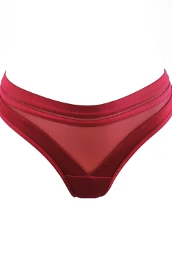 Axami stringi damskie brazyliany burgundowe V-12025