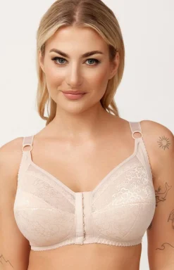 AZAL Biustonosz Koronkowy|Bielizna Plus Size - biustonosz półusztywniany zapinany z przodu P025