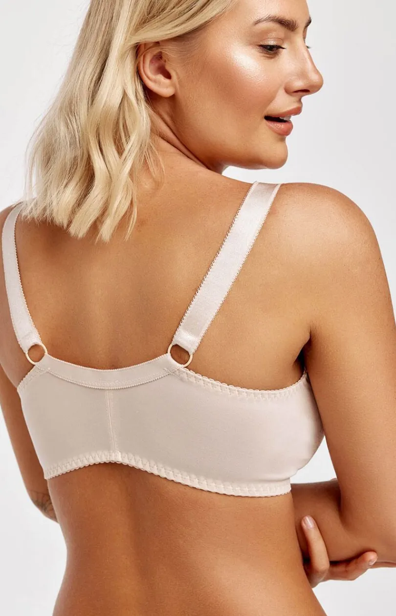 AZAL Biustonosz Koronkowy|Bielizna Plus Size - biustonosz półusztywniany zapinany z przodu P025