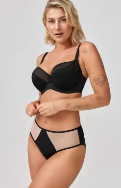 Azal biustonosz półusztywniany semi-soft czarny Vanessa