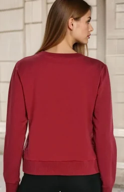 Teyli Moda - Bawełniana buza daka bordowa Ei 18102