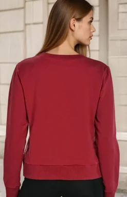 Bawełniana bluza damska bordowa Ellis 18102