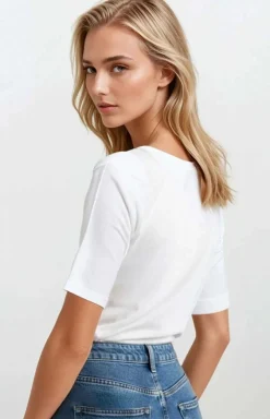 Eldar Podkoszulki|Moda - Bawełniana buzka daka biała Ua