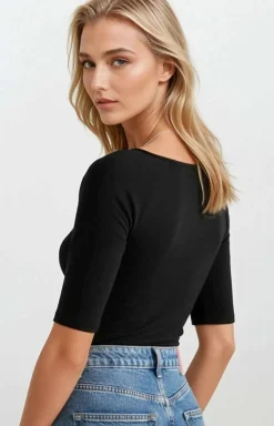 Eldar Moda - Bawełniana bluzka daka czarna Ua