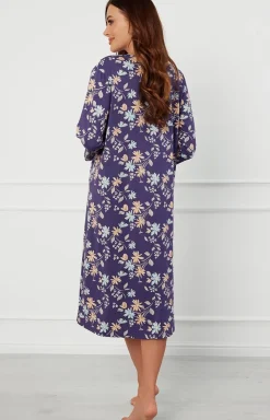 Damskie Italian Fashion Koszule Nocne|Koszule Nocne Damskie - Bawełniana koszua daska z rękawe 3/4 Puia