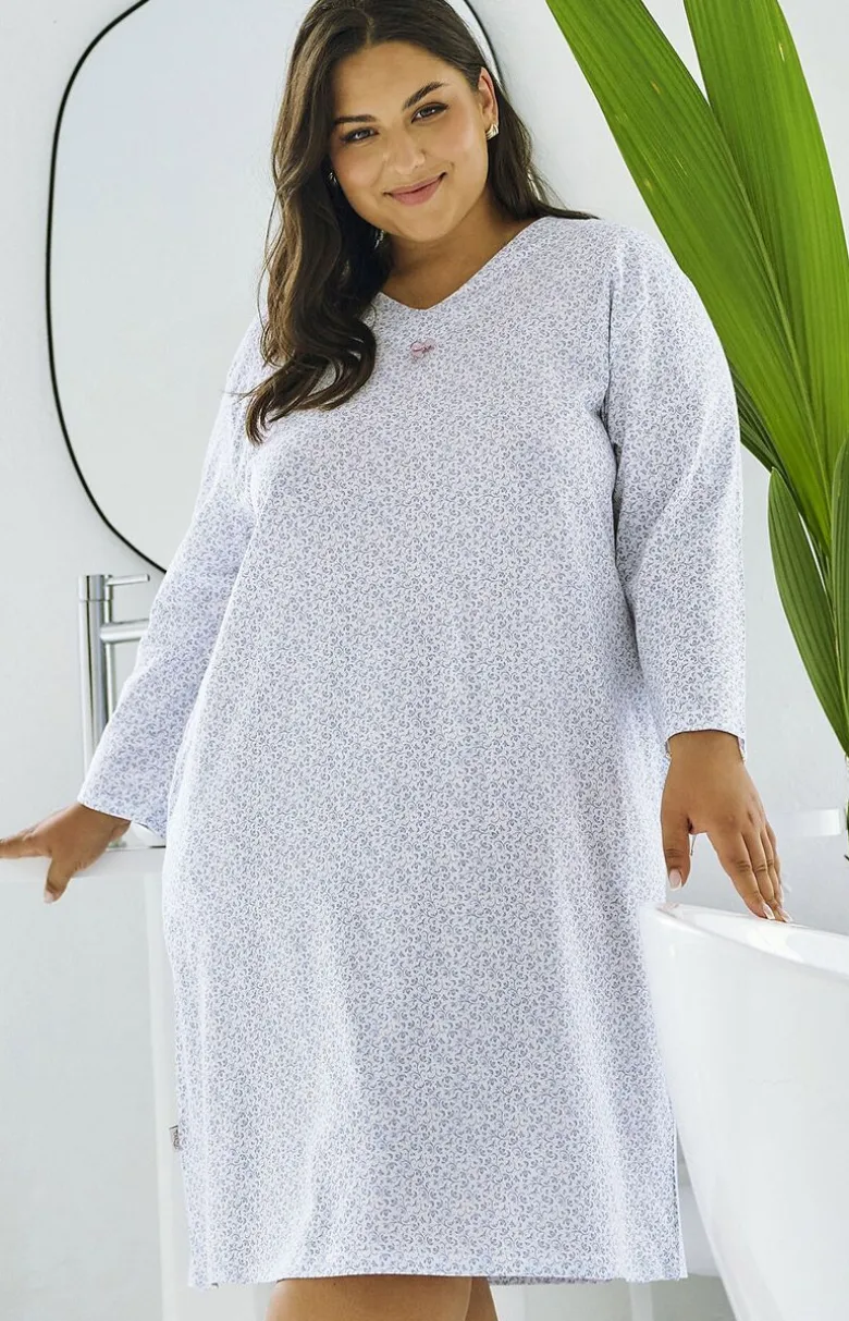 Bawełniana koszula nocna damska plus size Debora 3464
