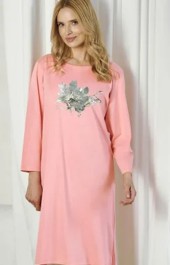 Bawełniana koszula nocna morelowa Patricia 3461