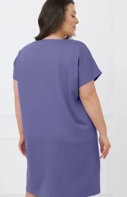 Damskie Italian Fashion Koszule Nocne|Koszule Nocne Damskie - Bawełniana kozua nocna z krótki rękawe Ria