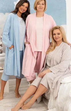 Damskie Regina Ciepłe Piżamy|Piżamy Damskie - Bawełniana piżama damska beżowa plus size 4013