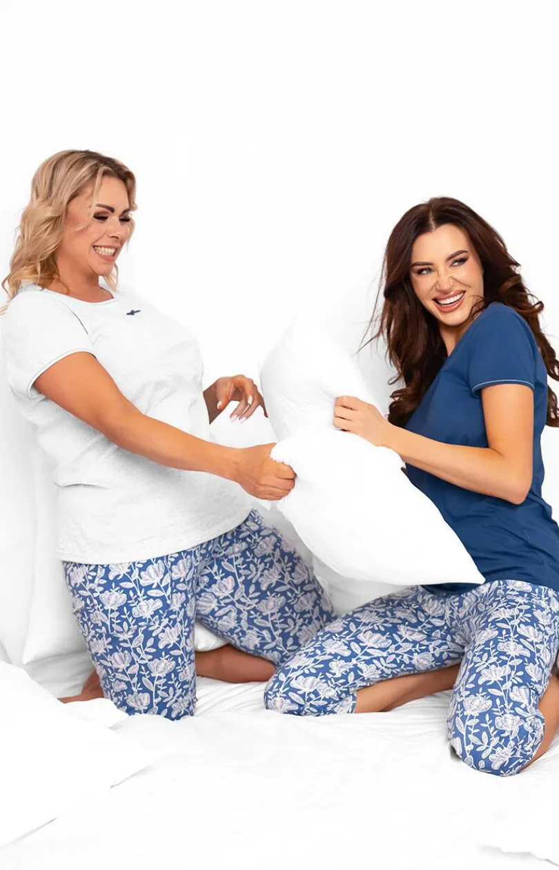 Damskie Italian Fashion Piżamy Damskie|Piżamy Bawełniane - Bawełniana piżaa daka Boa