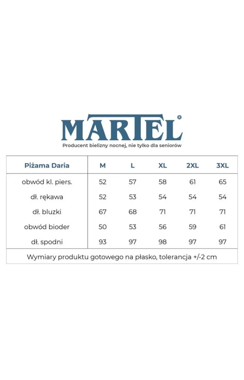 Damskie MARTEL Piżamy Bawełniane|Piżamy Damskie Długie - Bawełniana piżama damska Daria II 239 02