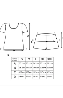 Damskie Donna Piżamy Damskie Krótkie|Bielizna Homewear - Bawełniana piżama damka dwuczęściowa w erca Adore