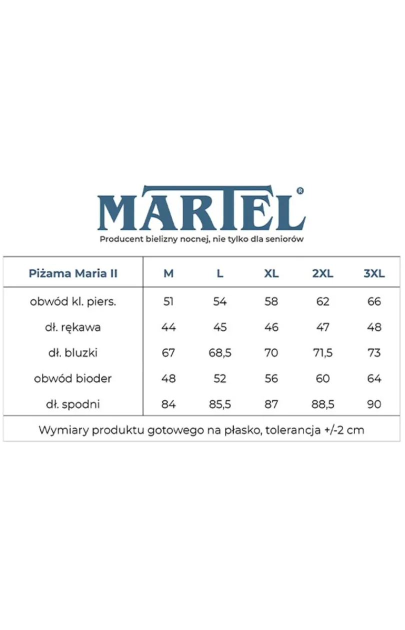 Damskie MARTEL Piżamy Rozpinane|Piżamy Bawełniane - Bawełniana piżaa daska aria II 201 21
