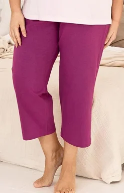 Bawełniana piżama damska plus size różowa 739