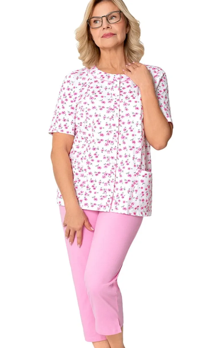 Bawełniana piżama damska rozpinana Maria I 200 34