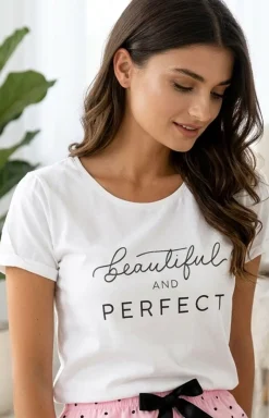 Damskie Momenti per me Piżamy Damskie Krótkie|Bielizna Plus Size - Bawełniana piżama damska Sweet Dreams