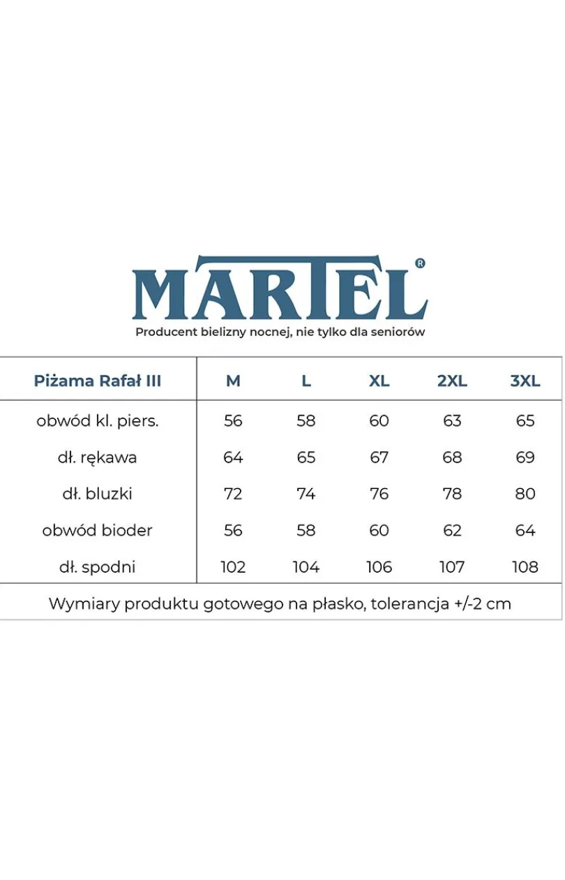 Męskie MARTEL Piżamy Męskie - Bawełniana piżaa ęska Rafał III 415 21