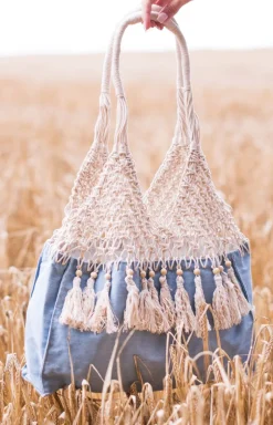 Bawełniana torebka damska Summer denim tr19351-1