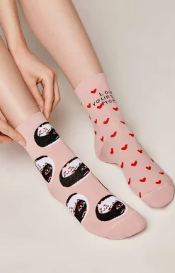 Bawełniane śmieszne skarpetki z wzorem Love yourself