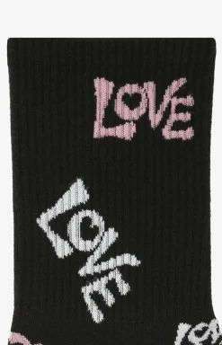 Bawełniane skarpetki damskie z napisem Love B49