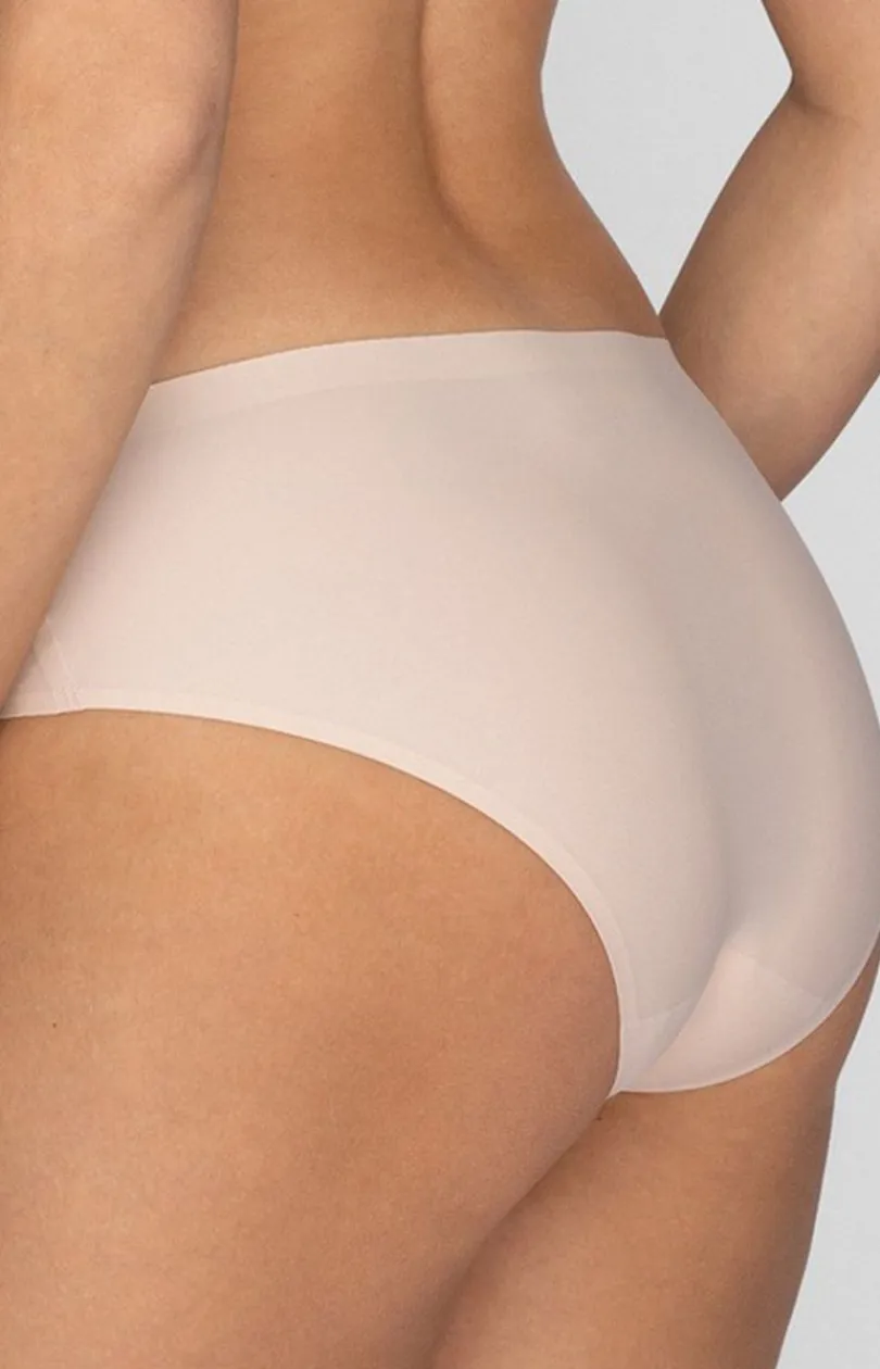 Damskie Mefemi Figi, Stringi, Panty|Figi Bezszwowe - Beżowe figi dakie bezzwowe ivia