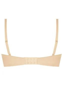 Beżowy gładki biustonosz balconette push-up Ewa