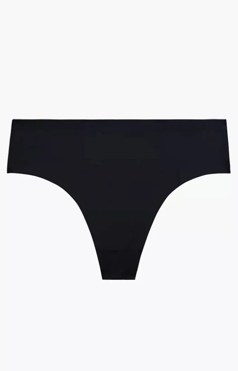 Damskie ATLANTIC Figi Brazylijskie|Figi Bezszwowe - Bezzwowe figi damkie brazyliany czarne L-002