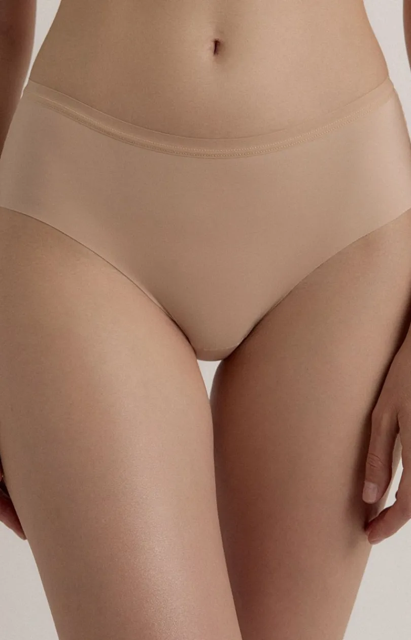 Damskie Conte Figi Hipster|Figi Bezszwowe - Bezszwowe figi damskie hipster beżowe Assorti RP7181