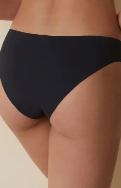 Bezszwowo figi damskie czarne Bikini 501
