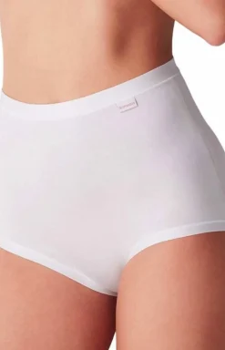 Białe figi damskie z wysokim stanem plus size ADD08