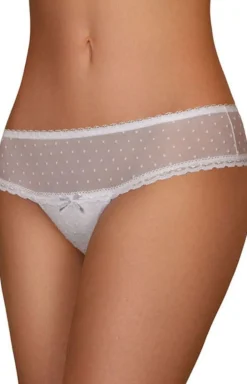 Damskie MODO Stringi Z Koronką|Brazyliany Damskie - Białe stringi daskie 49