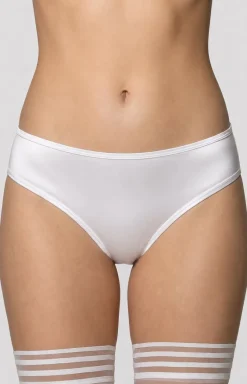 Damskie Róża Figi, Stringi, Panty|Stringi Damskie - Białe tringi damkie z ozdobnym tyłem Amorre