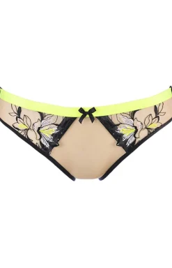Biustonosz koronkowy push-up z kwiatowym haftem V-10151