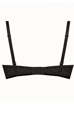 Biustonosz koronkowy push-up czarny Elisabeth BP19