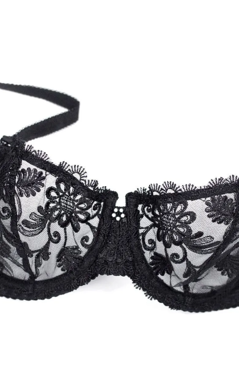 Biustonosz miękki soft balconette czarny B-222 Pamela