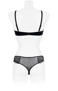 Biustonosz miękki soft balconette czarny B-222 Pamela