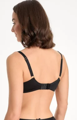 Biustonosz miękki soft balconette czarny Rina B139