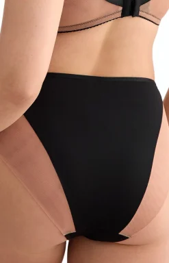 Biustonosz miękki soft beżowo-czarny Salma B171