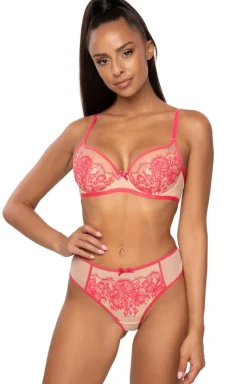 Biustonosz miękki soft beżowo-różowy Frances M-3804/2